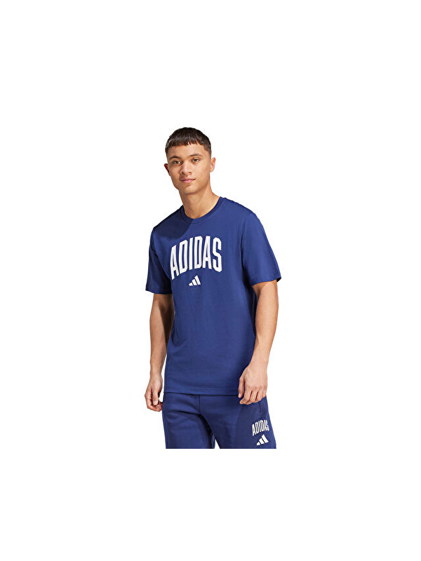 Adidas M Collegiate T Erkek Günlük Tişört JM6417 Lacivert