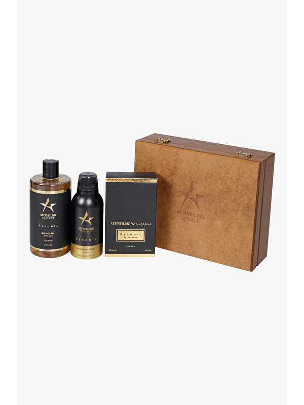 Altınyıldız Classics Erkek Siyah EDP Dynamıc Parfüm (100 ML)-Deodorant (150 ML)-Duş Jeli (400 ML) Aksesuar Set
