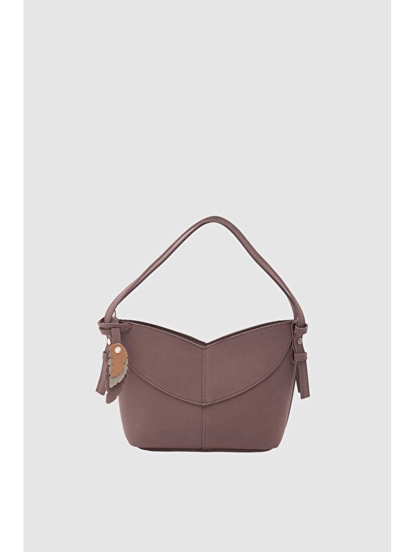 Shulebags Low Asimetrik Süet Çapraz Çanta Kahve