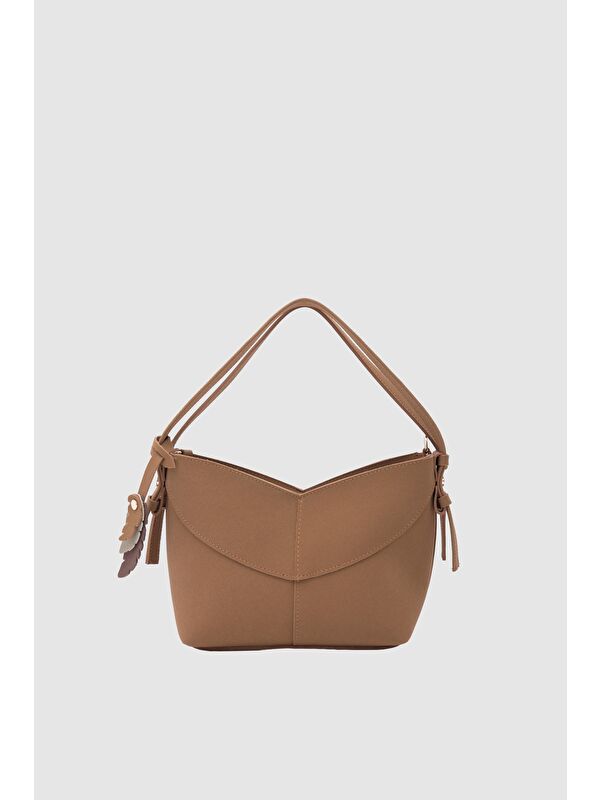 Shulebags Low Asimetrik Süet Çapraz Çanta Taba