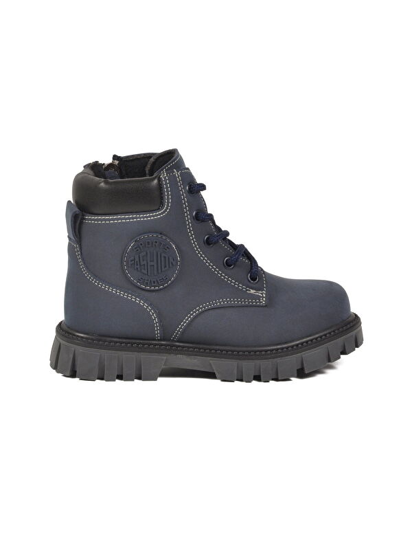 Pepino Lacivert Bağcıklı Fermuarlı Kaymaz Unisex Çocuk Bot 1782 P
