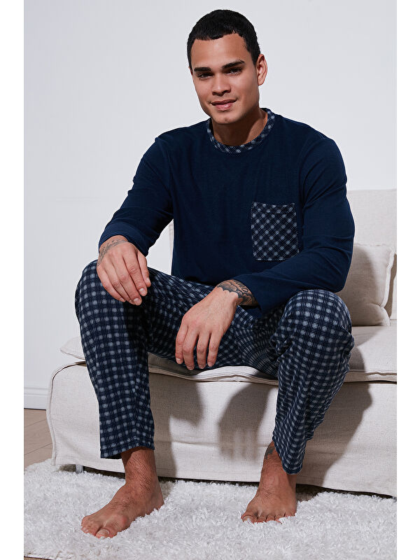 Buratti Kareli Yumuşak Dokulu Regular Fit Uzun Kollu Pijama Takımı 609611060