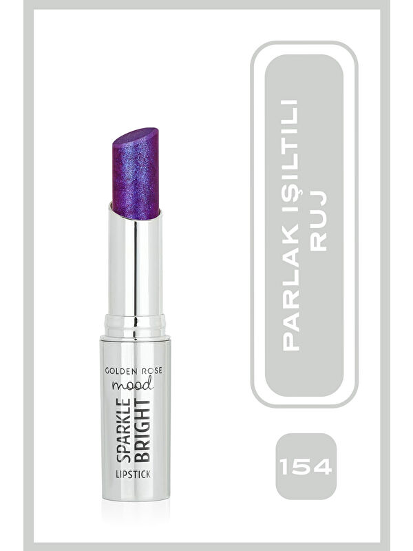 GOLDEN ROSE Mood Sparkle Işıltılı Ruj No:154 Violet Fizz