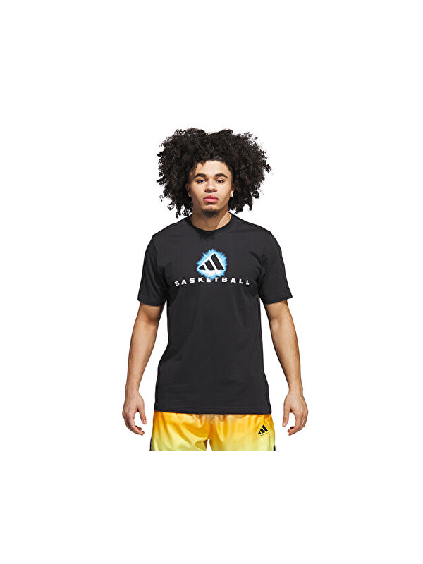 Adidas Fdn Hbr Tee 2 Erkek Basketbol Tişörtü JV8420 Siyah