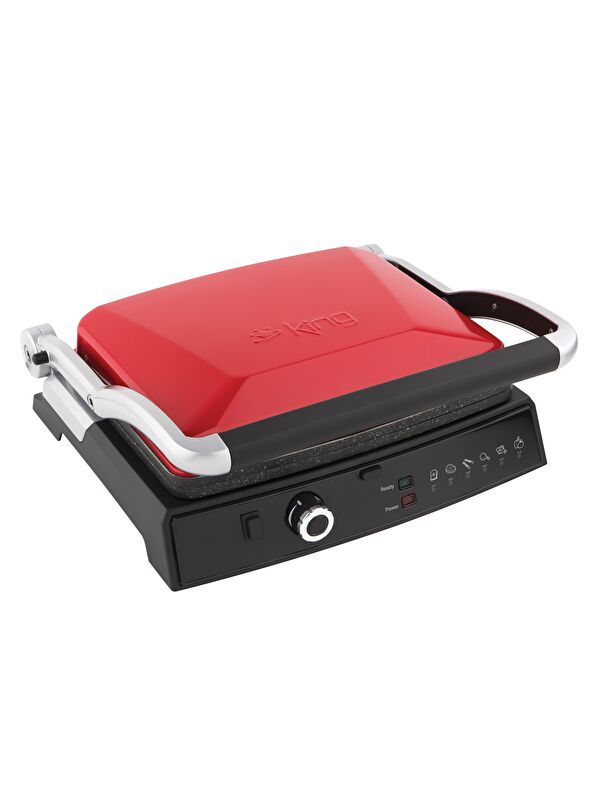 King K-462R Grıll Master Kırmızı  Izgara Ve Tost Makinesi