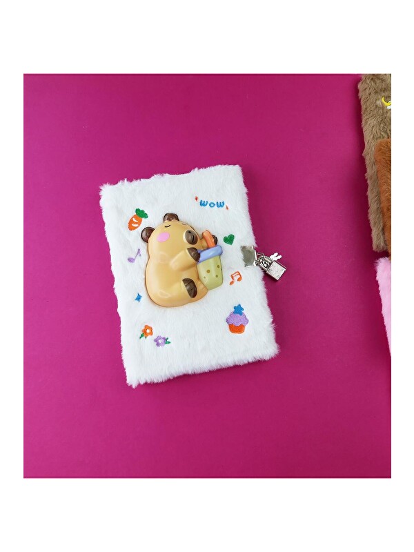 Bam Hediyelik Eşya Squishy Kapaklı Kilitli Günlük Defter