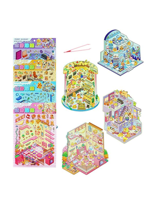 Bam Hediyelik Eşya Dıy Kendin Yap Temalı 3D Oda Sahne Sticker