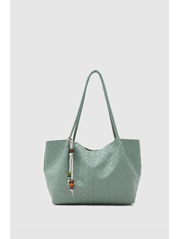Shulebags Miura Charm Detaylı Örgü Omuz Mint