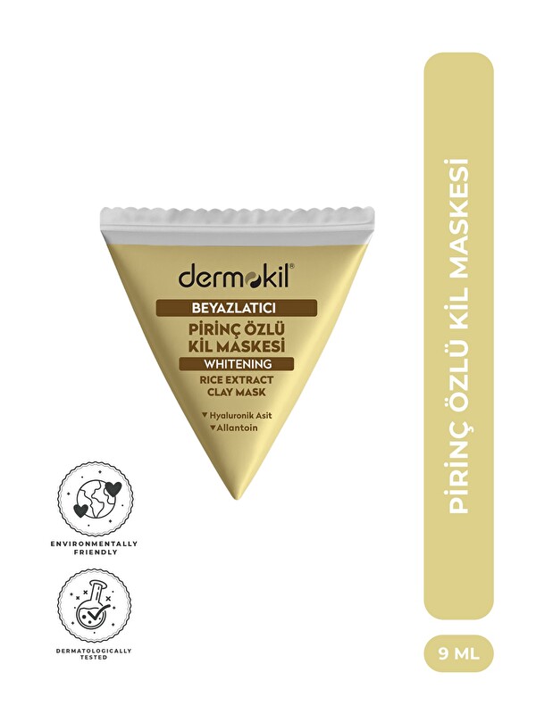 Dermokil Beyazlatıcı Etkili Pirinç Özü Kil Maske 9 ml