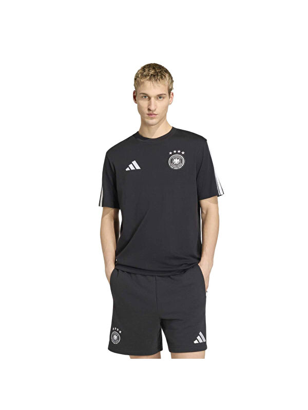 Adidas Almanya DNA Erkek Siyah Yuvarlak Yaka Tişört