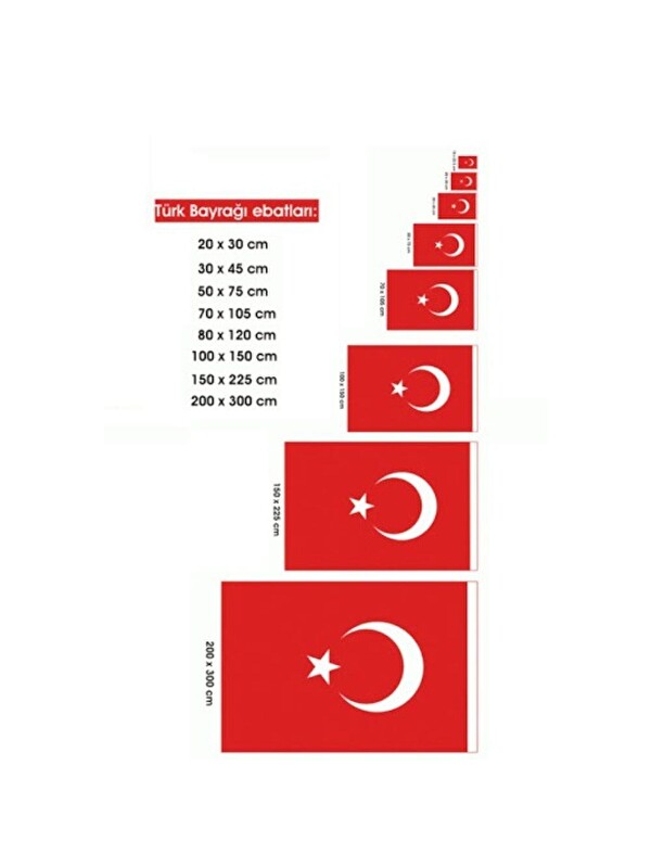 Artlantis Türk Bayrağı 60x90 cm Ebatında Kumaş Türk Bayrağı Al Bayrak 60*90 Bez Bayrak