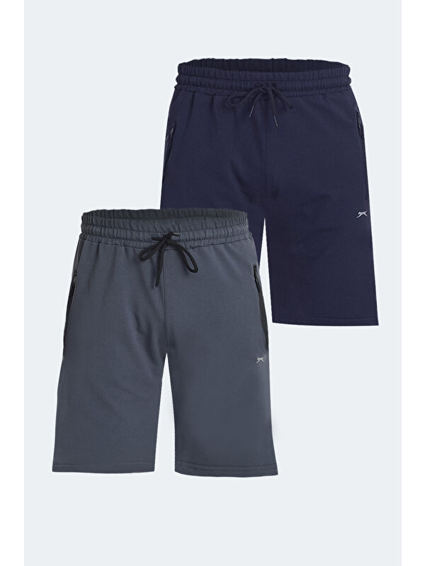SLAZENGER OVER 2 li Set Erkek Lacivert - Koyu Gri Şort