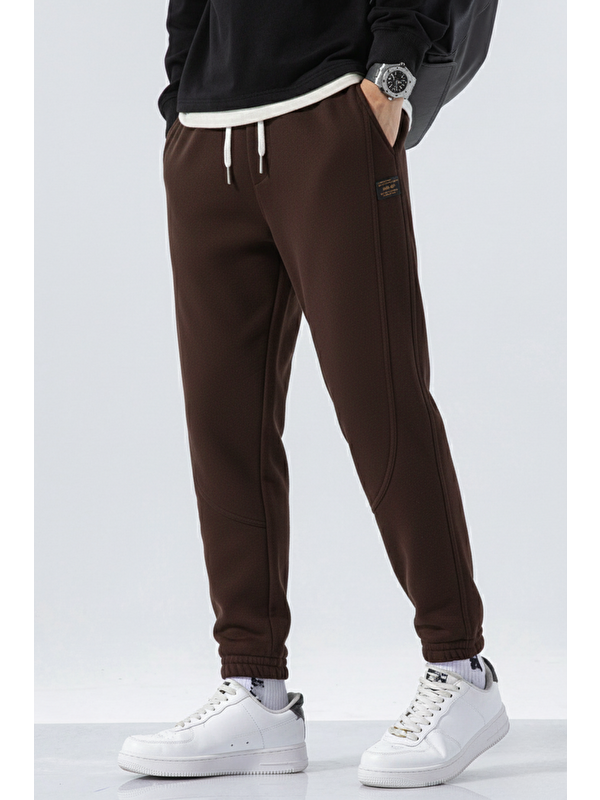Genius Store Genıus Store Erkek Eşofman İçi Polarlı Bağcıklı Bel Jogger Spor Eşofman Altı SPOR-ESF001