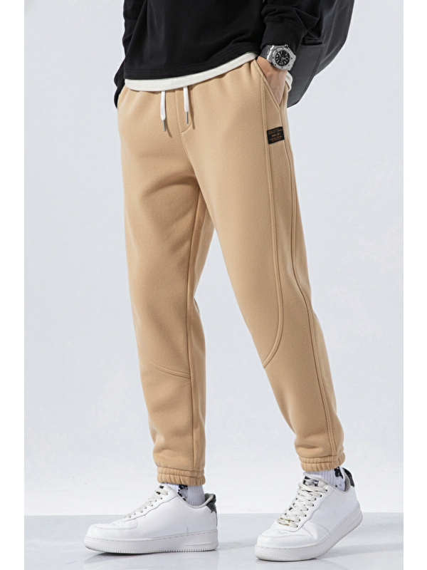 Genius Store Genıus Store Erkek Eşofman İçi Polarlı Bağcıklı Bel Jogger Spor Eşofman Altı SPOR-ESF001