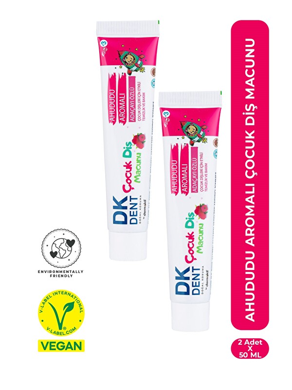 DKDENT Ahududu Aromalı Çocuk Diş Macunu 50 ml x 2 Adet
