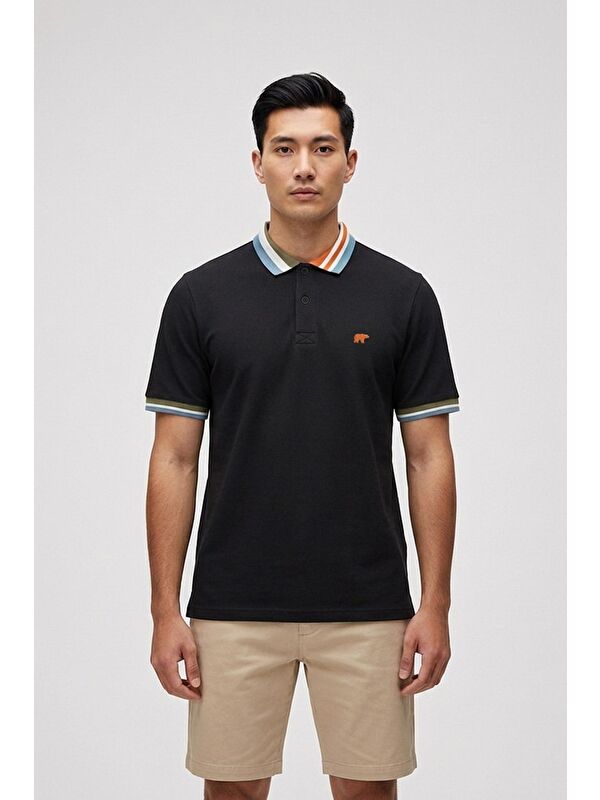 Bad Bear Invısıble Siyah Polo Yaka Erkek Tişört
