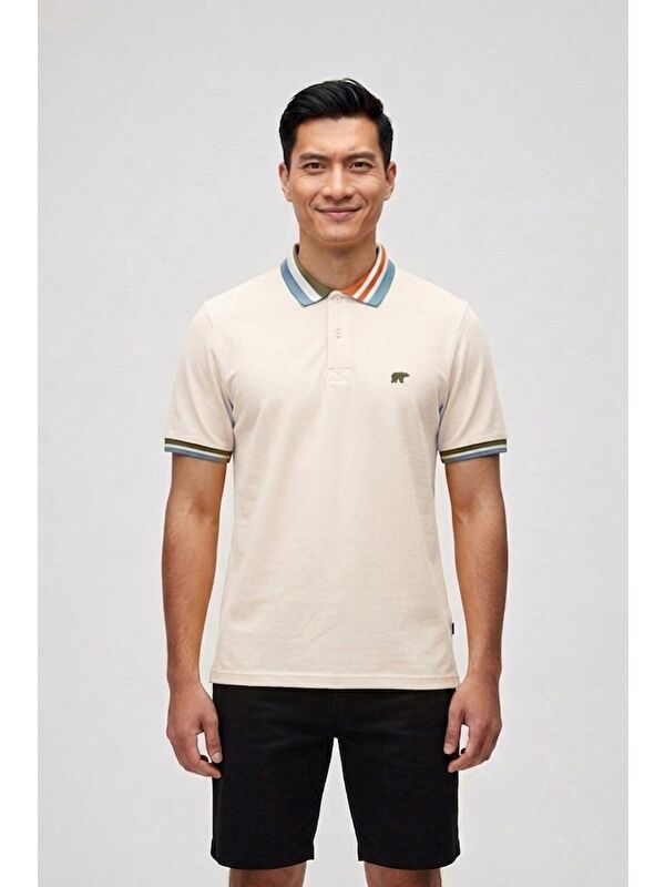 Bad Bear Invısıble Beyaz Polo Yaka Erkek Tişört