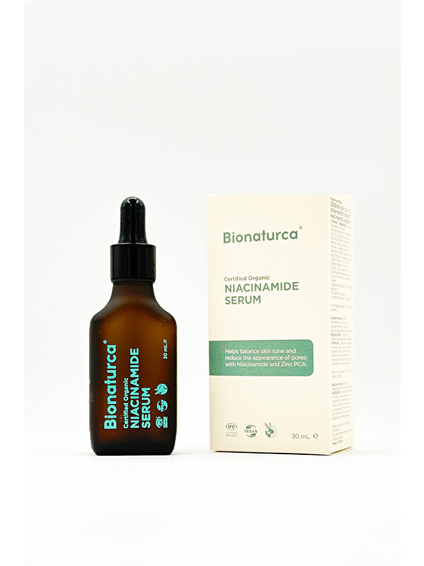 Bionaturca Organik Sertifikalı Gözenek,Sivilce Ve Siyah Nokta Karşıtı Niacinamide Serum 30 ml -