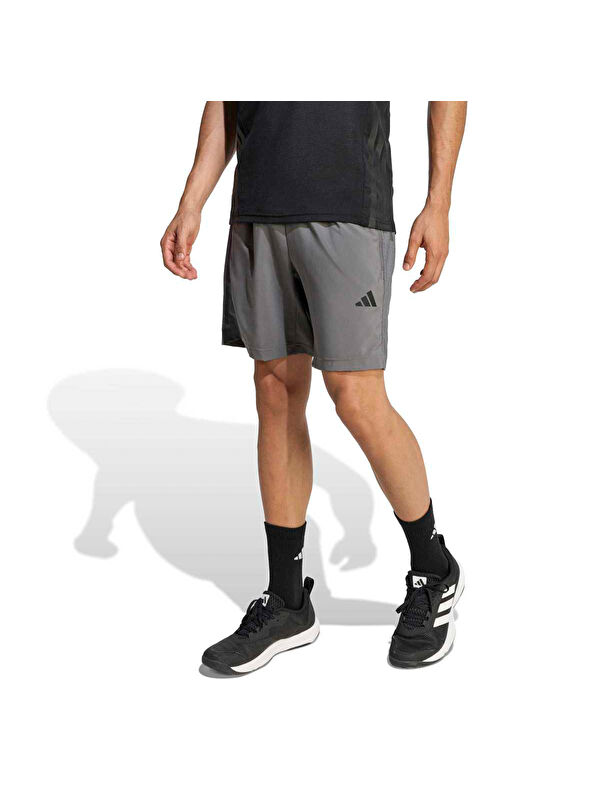 Adidas Workout Essentials Base Woven Erkek Gri Şort