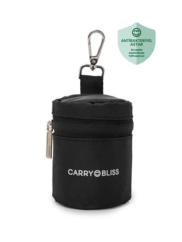 Carry Bliss Siyah PaciPal Astarlı Emzik Saklama Çantası