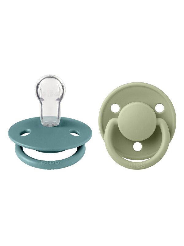 Bibs De Lux Silikon İkili Emzik-Island Sea/Sage 0-36 Ay