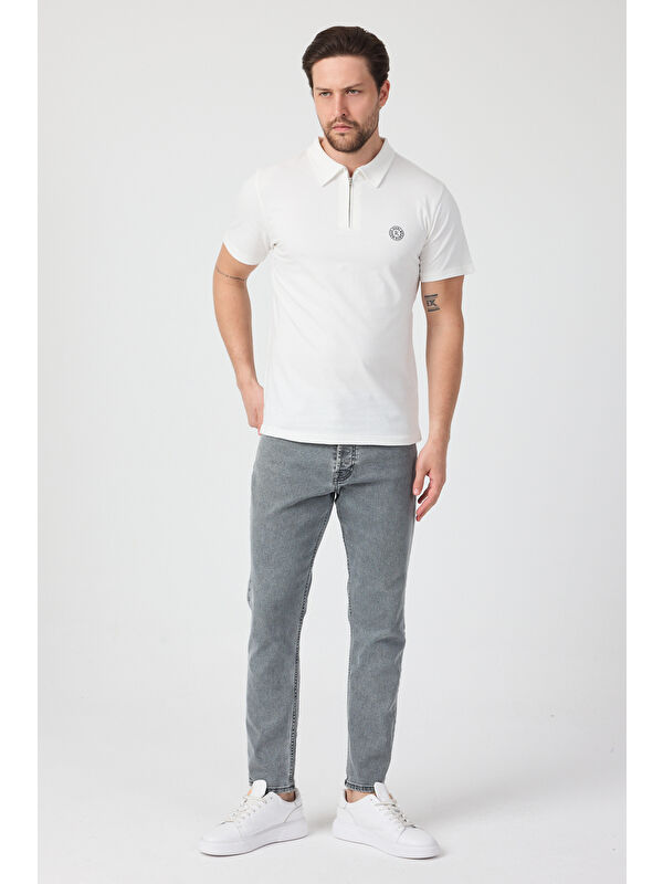 Rodi Erkek Önü Fermuarlı Polo Yaka Tshirt 1981
