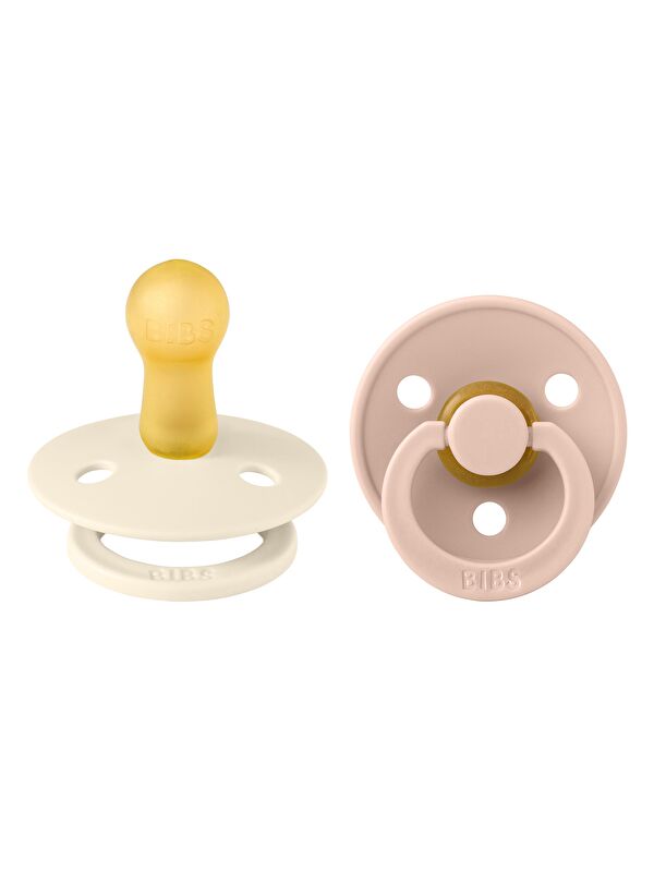 Bibs Colour İkili Kauçuk Emzik-Ivory/Blush 6-18 Ay