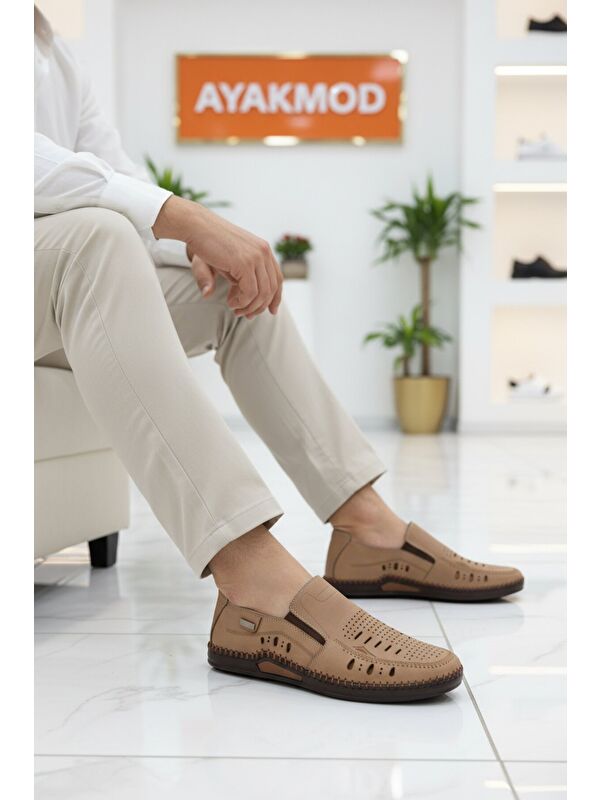Ayakmod Kum Ayakmod Nubuk Hakiki Deri Jel Taban Anatomik Erkek Casual Ayakkabı 410 M