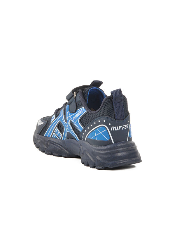 Lacivert Mavi Cırtlı Fileli Erkek Çocuk Spor Ayakkabı 2540 F - Görsel 5