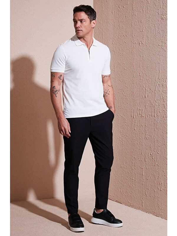 Buratti Streç Regular Fit Normal Bel Düz Paça Jogger Pantolon CF25617953