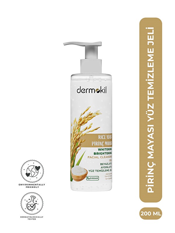 Dermokil Pirinç Mayası Yüz Temizleme Jeli 200 ml