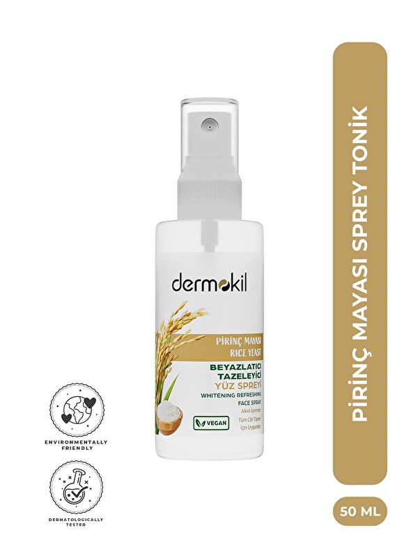 Dermokil Pirinç Mayası Beyazlatıcı Canlandırıcı Yüz Sprey 50 ml