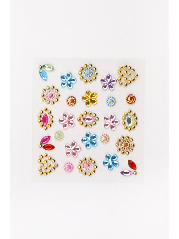 Le Mabelle Çok Renkli Çiçek Temalı Yüz ve Tırnak Sticker