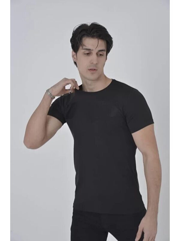 Jane's Unisex Göğüs File Aksesuarlı T-shirt - Siyah