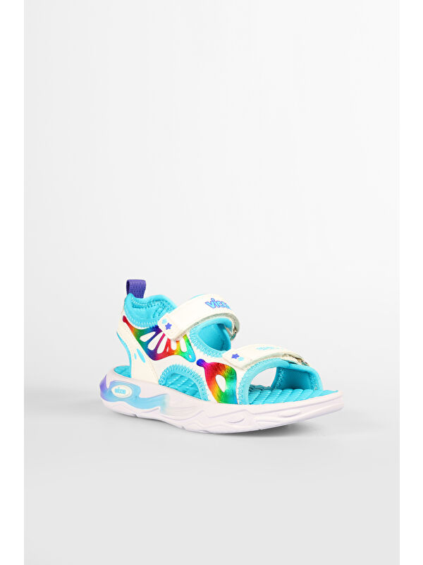 But Işıklı Kız Okul Öncesi Beyaz Sandalet - Görsel 4