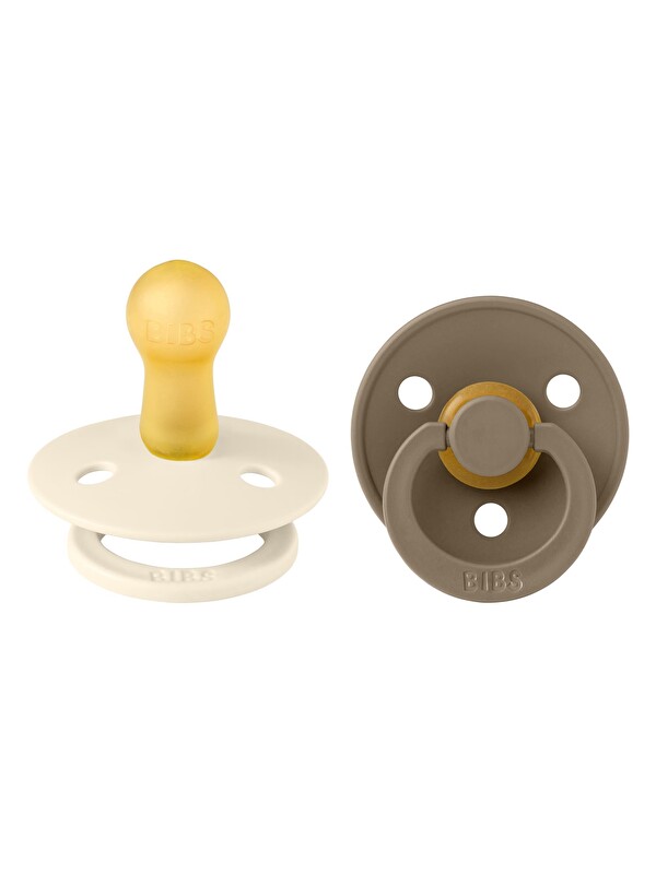 Bibs Colour İkili Kauçuk Emzik-Ivory/Dark Oak 6-18 Ay