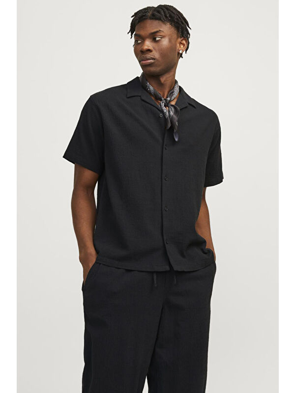Jack & Jones Originals Jorluke Pamuklu Relaxed Fit Kısa Kollu Poplin %100 Pamuk Gömlek 12255781