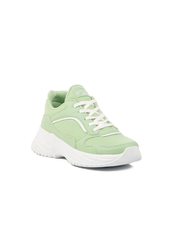 Mint Yeşili Fileli Hafif Kadın Spor Ayakkabı 2410 G - Görsel 4