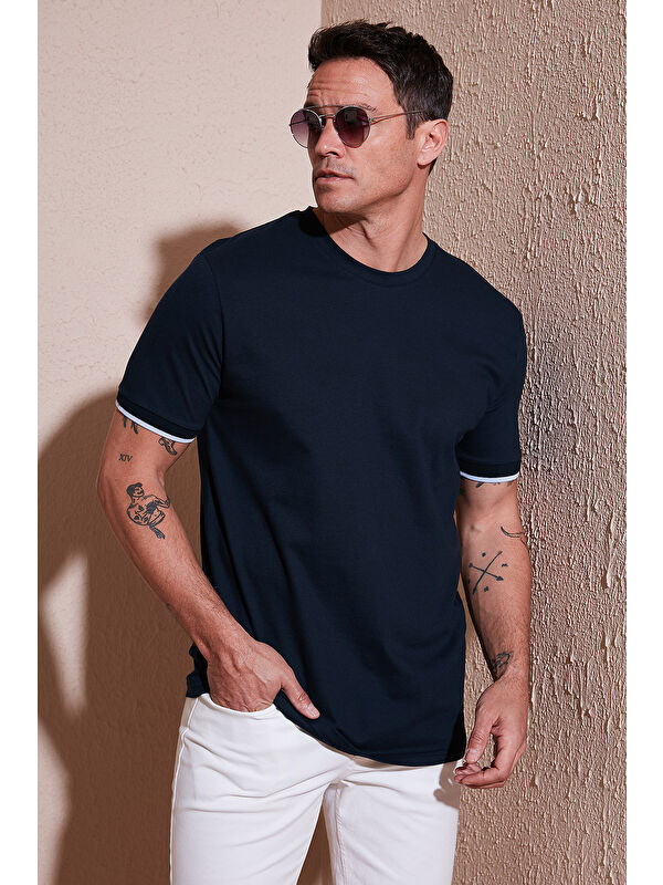 Buratti Streç Pamuklu Regular Fit Bisiklet Yaka Tişört 5902981