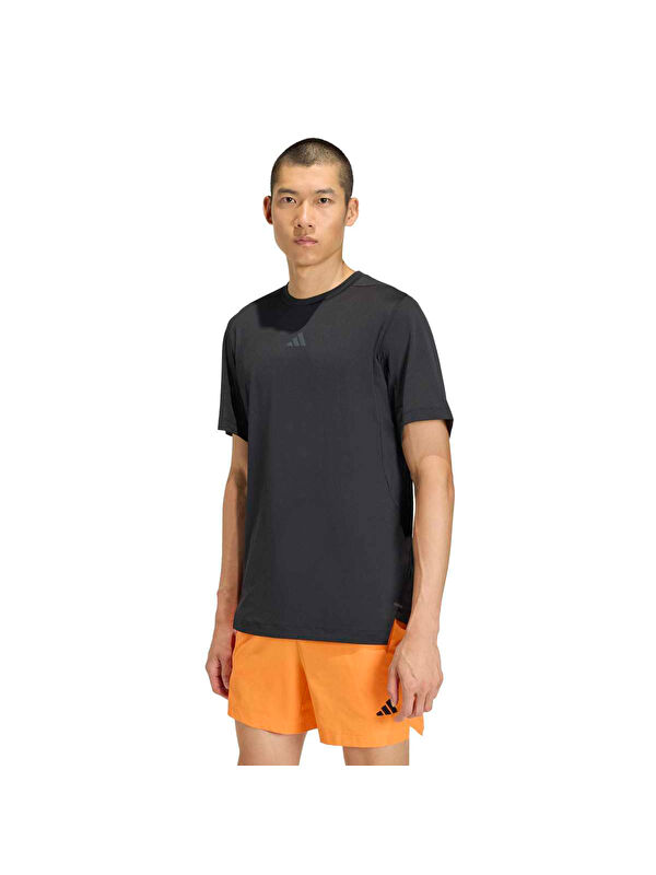 Adidas D4T Essentials Erkek Siyah Yuvarlak Yaka Tişört