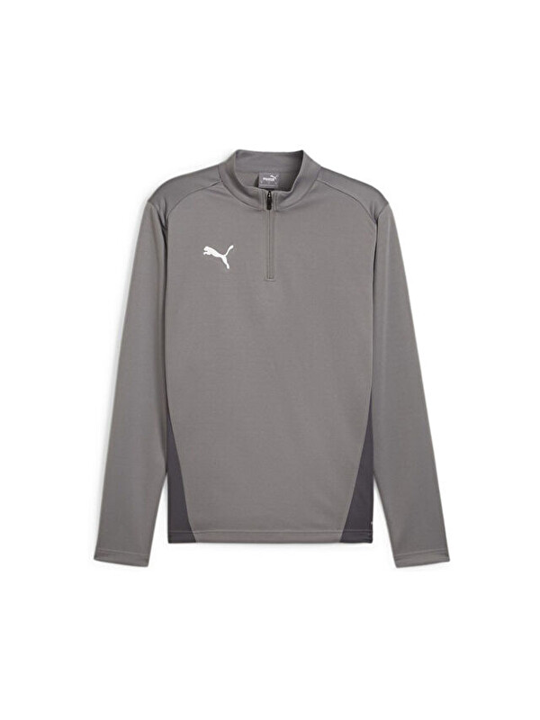 Puma Teamgoal Training 1/4 Zip To Erkek Futbol Uzun Kollu Antrenman Tişörtü 65862913 Gri