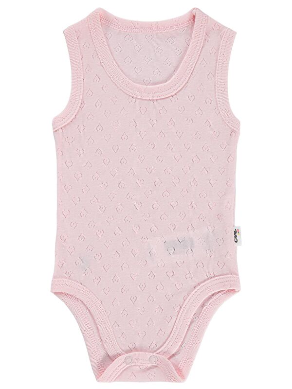 Civil Baby Jakarlı 3-36 Ay Çıtçıtlı Badi - Pembe