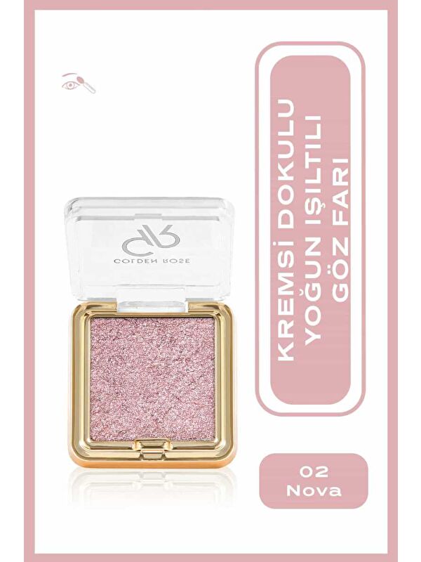 GOLDEN ROSE Glitter Glow Eyeshadow No:02 Nova - Simli Işıltılı Göz Farı
