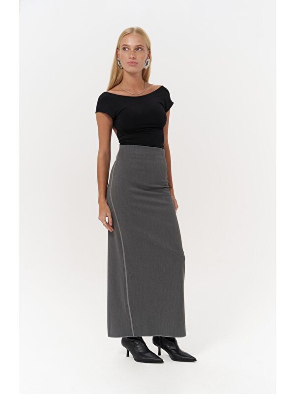 Mai Collection Laden Füme Midi Kalem Etek