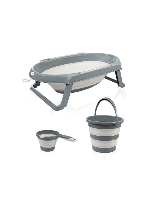 Babyjem 765 Katlanır Banyo 3 Lü Set Antrasit