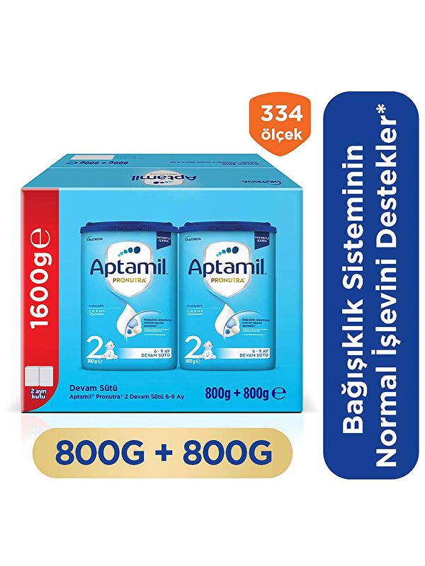 Aptamil 2 Prebiyotikli Devam Sütü 800 Gr x 2 Adet 1600 Gr