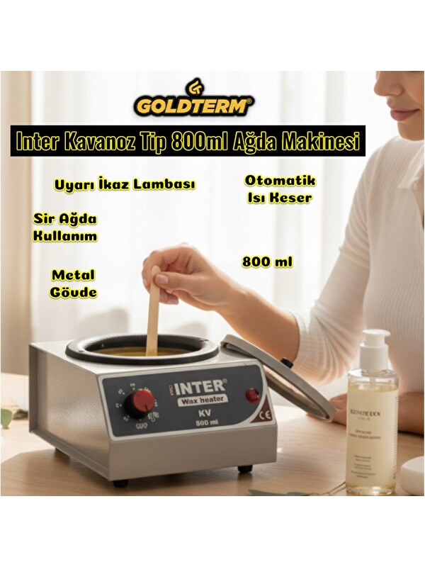 Technow Inter Metal Gövde Konserve Kavanoz Ağda Isıtıcı 800ML