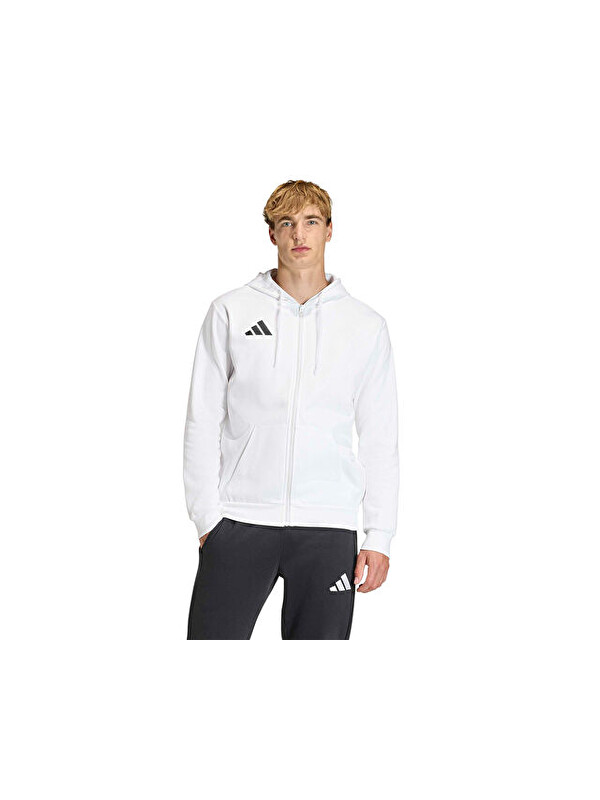Adidas Ent26 Fz Hood Erkek Futbol Kamp Fermuarlı Sweatshirt KF5943 Beyaz