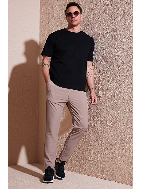 Buratti Streç Regular Fit Normal Bel Düz Paça Jogger Pantolon CF25617801