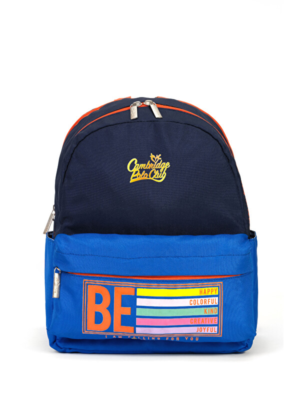 Cambridge Polo Club Be Happy Ön Cepli Unisex Çocuk Anaokulu Çantası